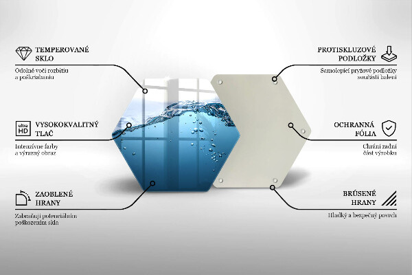 Tagliere in vetro Acqua blu