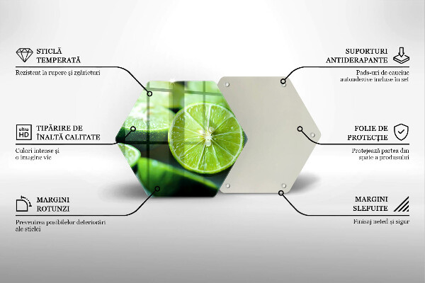 Tagliere in vetro temperato Agrumi di lime