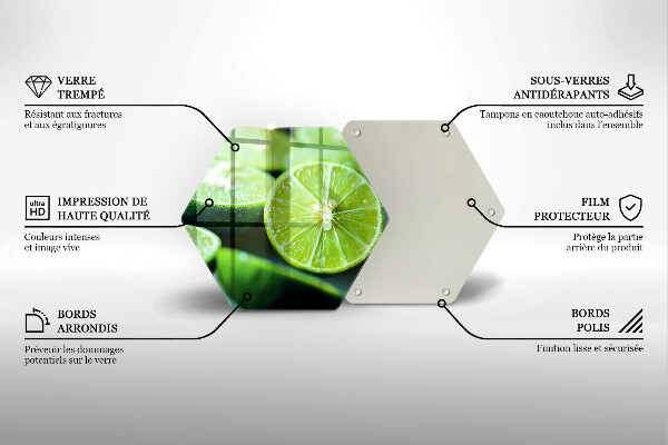 Tagliere in vetro temperato Agrumi di lime