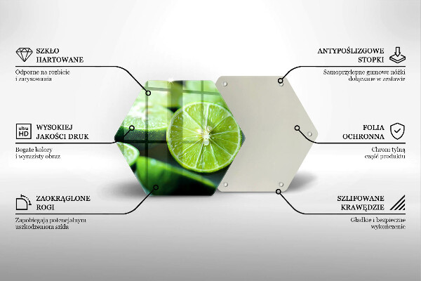 Tagliere in vetro temperato Agrumi di lime