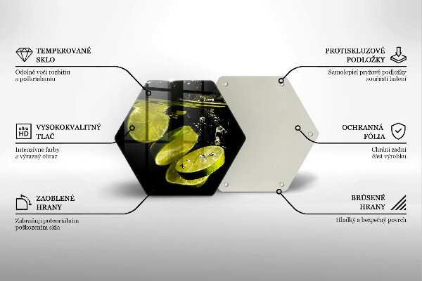 Tagliere in vetro temperato Limette in acqua