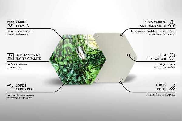 Tagliere in vetro temperato Verdure verdi