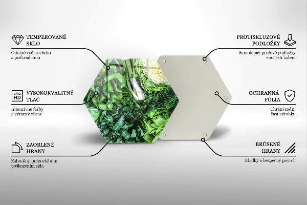 Tagliere in vetro temperato Verdure verdi