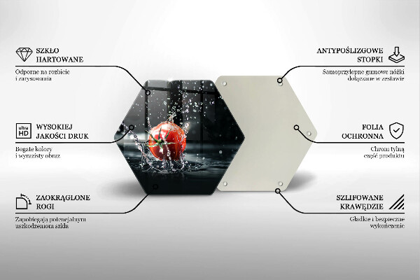 Tagliere in vetro temperato Pomodoro in acqua