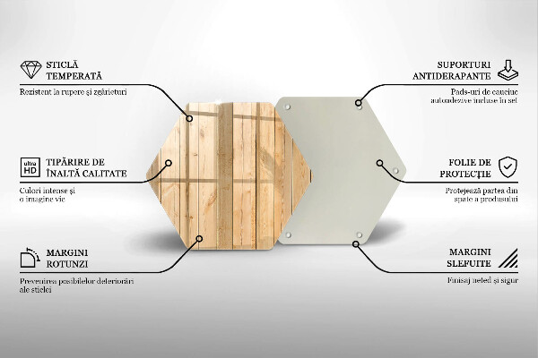 Tagliere in vetro temperato Tavole di legno delicate