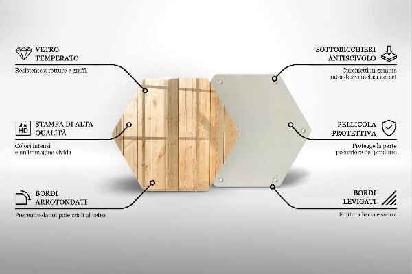 Tagliere in vetro temperato Tavole di legno delicate