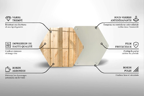 Tagliere in vetro temperato Tavole di legno delicate