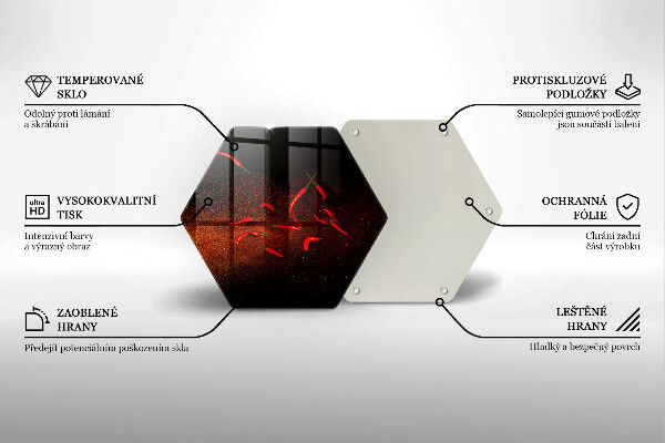 Tagliere in vetro temperato Peperoncini piccanti