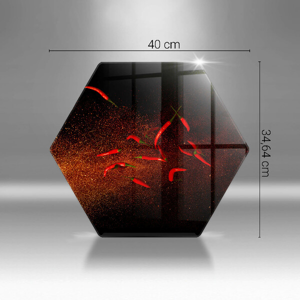 Tagliere in vetro temperato Peperoncini piccanti