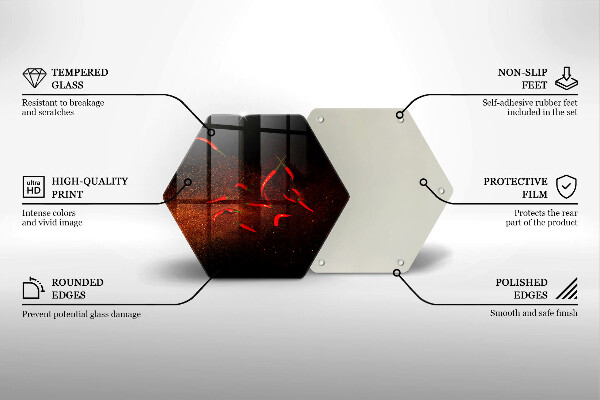 Tagliere in vetro temperato Peperoncini piccanti