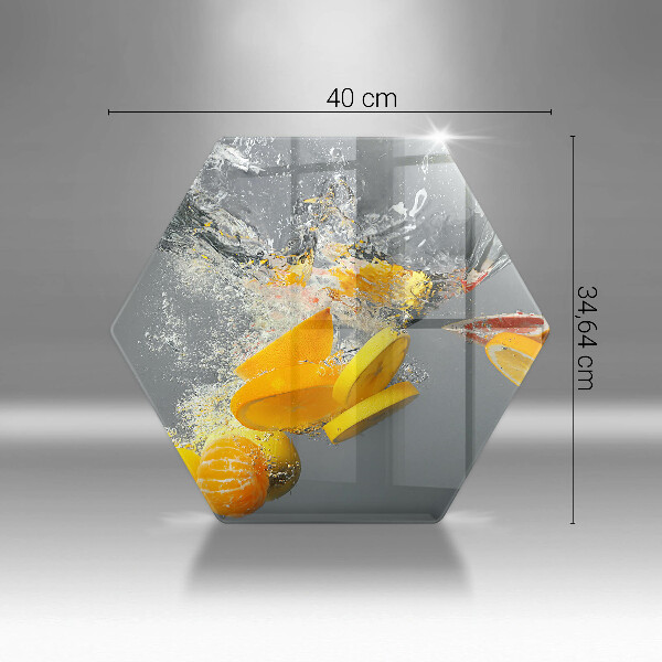 Tagliere in vetro temperato Limoni in acqua