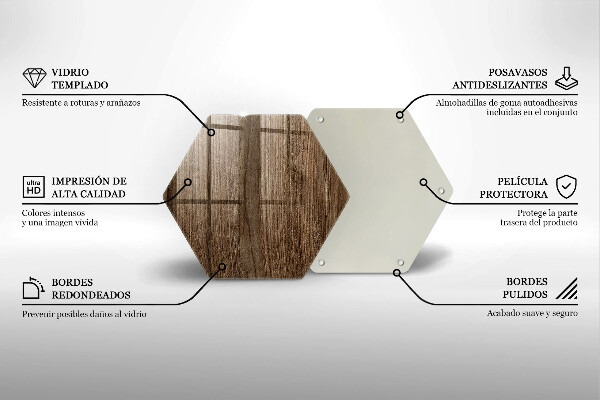 Tagliere in vetro temperato Struttura del legno