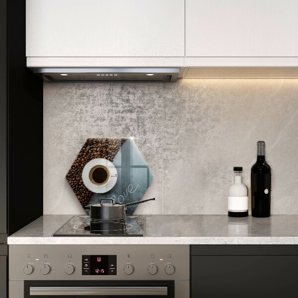 Tagliere in vetro temperato Chicchi e tazza di caffè