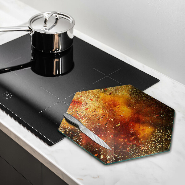 Tagliere in vetro temperato Spezie colorate