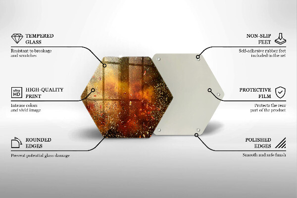 Tagliere in vetro temperato Spezie colorate