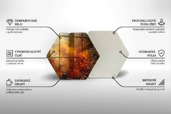 Tagliere in vetro temperato Spezie colorate