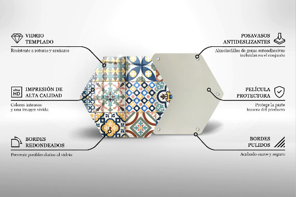 Tagliere in vetro Piastrelle decorative