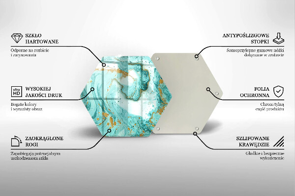 Tagliere in vetro Astrazione blu