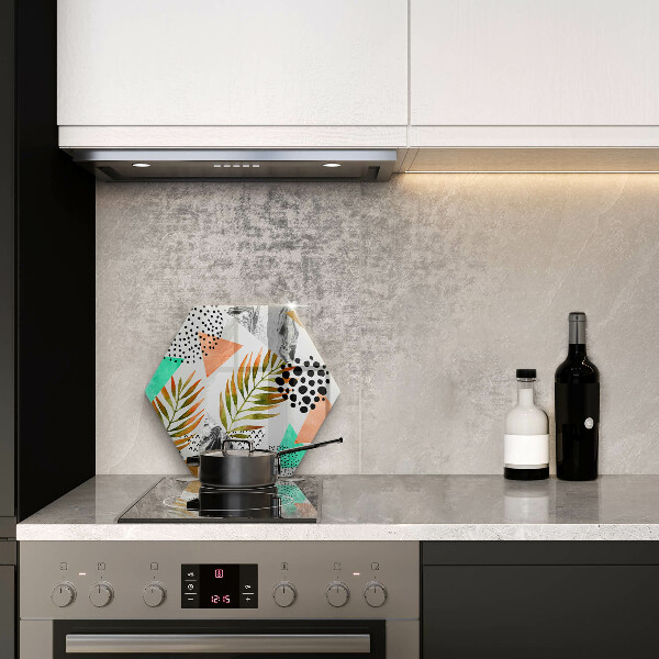 Tagliere in vetro Modello di foglie Boho