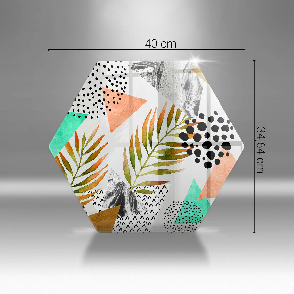 Tagliere in vetro Modello di foglie Boho