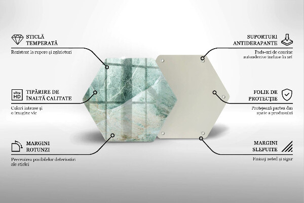 Tagliere in vetro Struttura in pietra
