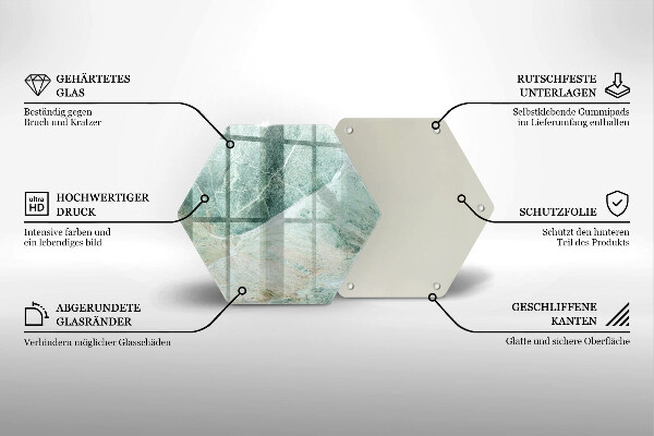 Tagliere in vetro Struttura in pietra