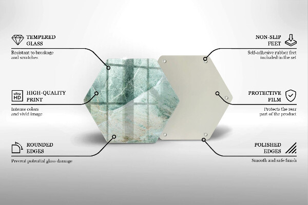 Tagliere in vetro Struttura in pietra