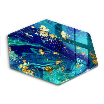 Tagliere in vetro Astrazione con l'oro