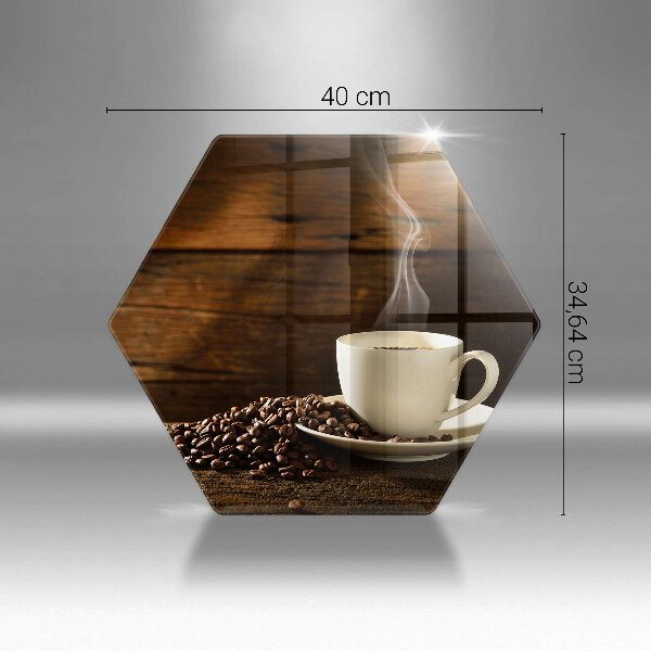 Tagliere in vetro Tazzina da caffè in legno