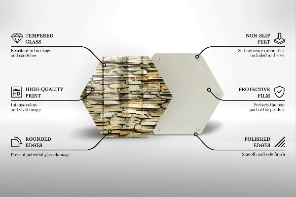 Tagliere in vetro Pietre decorative