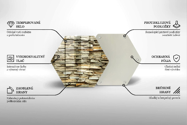 Tagliere in vetro Pietre decorative