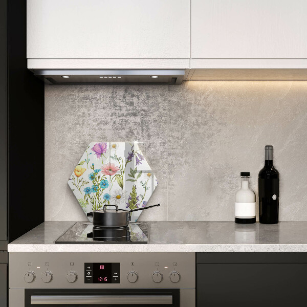 Tagliere in vetro Illustrazione dei fiori