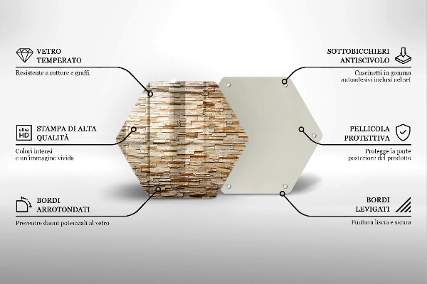 Tagliere in vetro Texture di pietre decorative