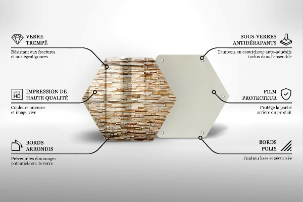 Tagliere in vetro Texture di pietre decorative