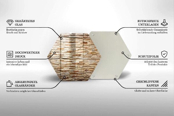 Tagliere in vetro Texture di pietre decorative