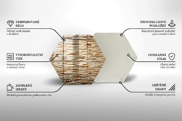 Tagliere in vetro Texture di pietre decorative