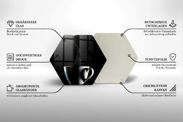 Tagliere in vetro Una tazza di tè
