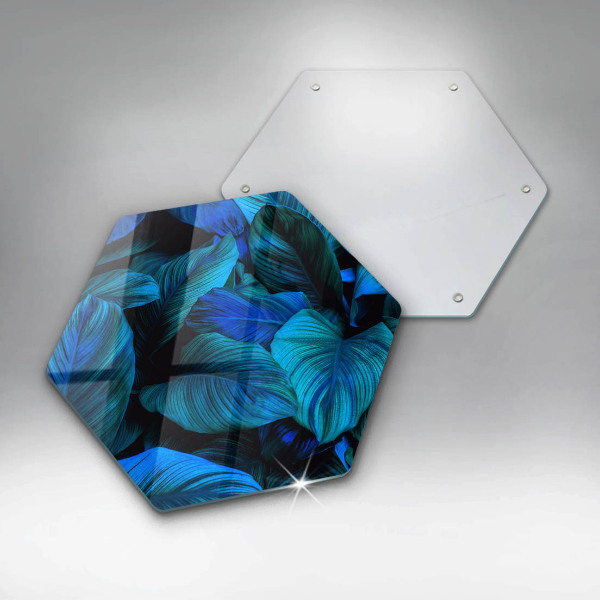 Tagliere in vetro Foglie della vegetazione della giungla