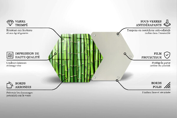 Tagliere in vetro Bambù della natura