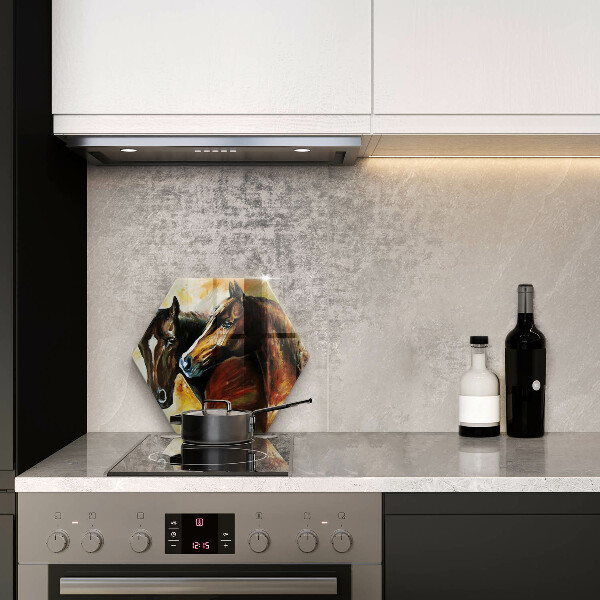 Tagliere in vetro temperato Animali cavalli