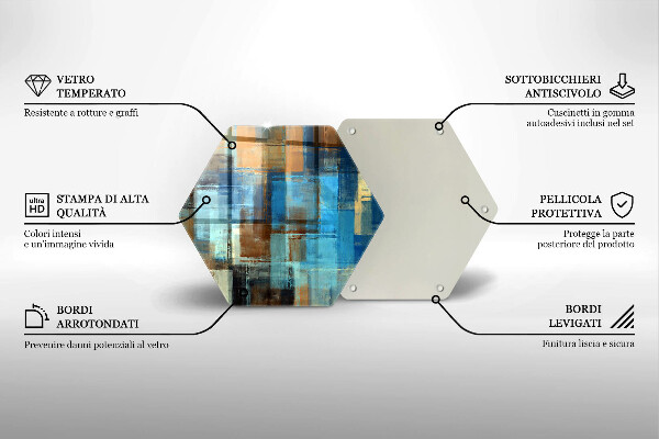 Tagliere in vetro Sfondo dipinto