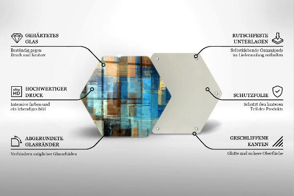 Tagliere in vetro Sfondo dipinto