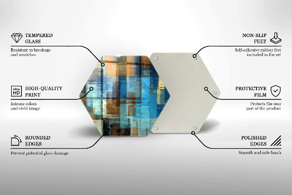 Tagliere in vetro Sfondo dipinto