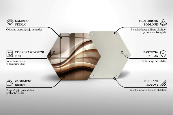Tagliere in vetro Linee delicate di astrazione