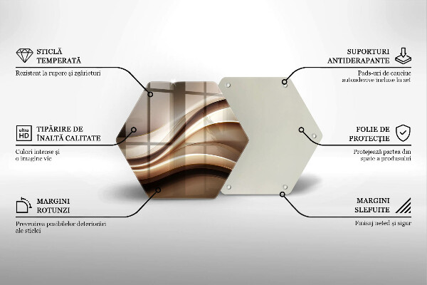 Tagliere in vetro Linee delicate di astrazione