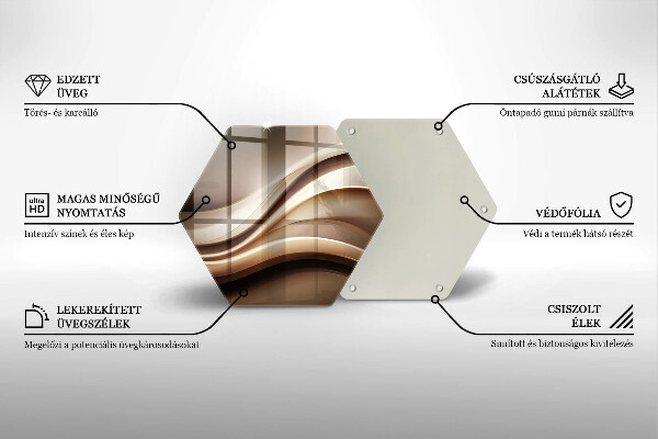 Tagliere in vetro Linee delicate di astrazione