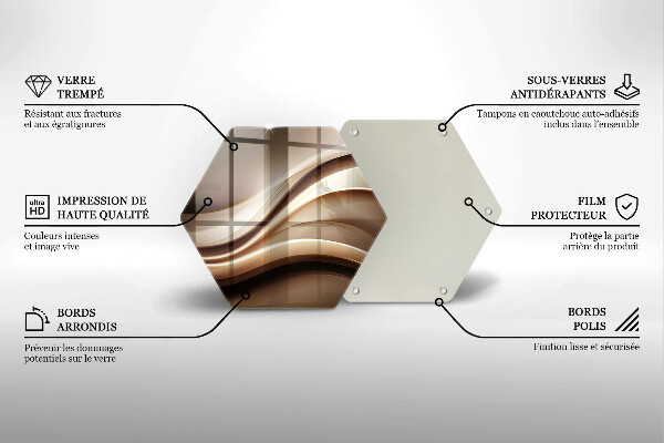 Tagliere in vetro Linee delicate di astrazione