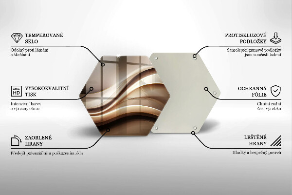 Tagliere in vetro Linee delicate di astrazione