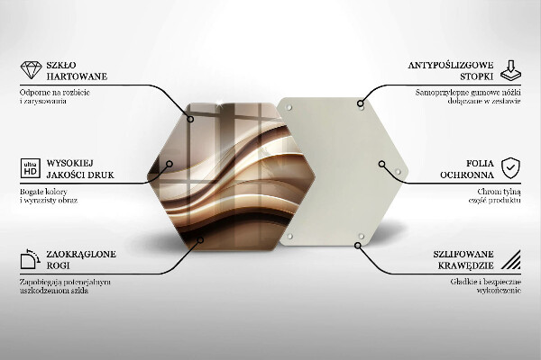 Tagliere in vetro Linee delicate di astrazione