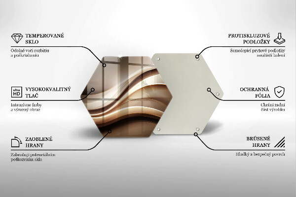 Tagliere in vetro Linee delicate di astrazione